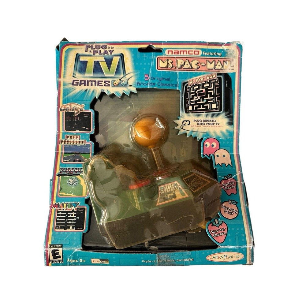 Ms. Pac-Man TV Games (TV game systems,2004) Arcade, Namco, Plug N’ Play Vintage